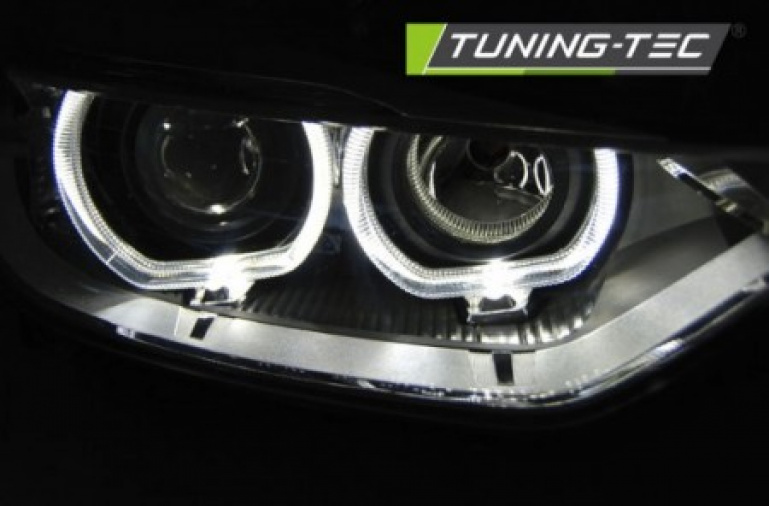 LED Tagfahrlicht Angel Eyes Scheinwerfer für BMW 3er F30/F31 11-15 schwarz