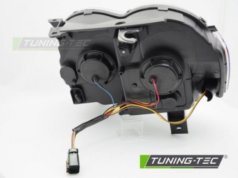 Upgrade Tagfahrlicht Design Scheinwerfer Set für Jeep Grand Cherokee 05-08 schwarz