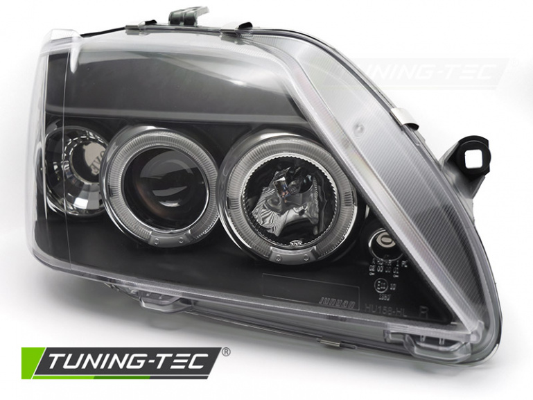 Upgrade Design Angel Eyes Scheinwerfer für Dacia Logan 04-08 schwarz