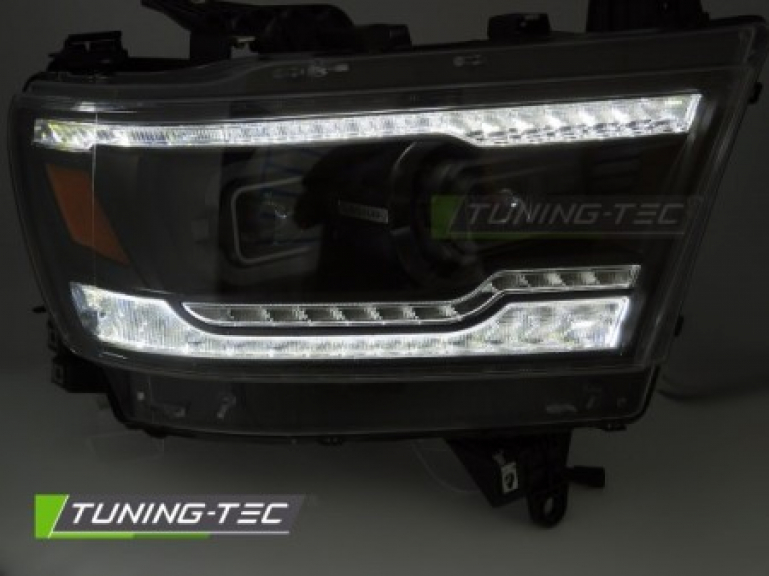 VOLL LED Tagfahrlicht Scheinwerfer Set für Dodge RAM 19-22 schwarz mit dyn. Blinker
