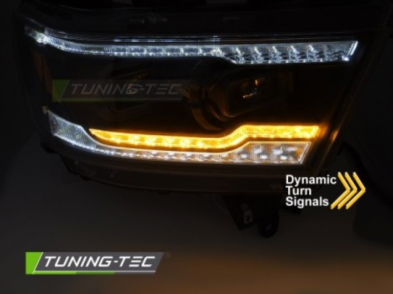 VOLL LED Tagfahrlicht Scheinwerfer Set für Dodge RAM 19-22 schwarz mit dyn. Blinker