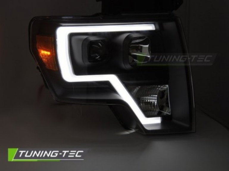 Upgrade LED Tagfahrlicht Design Scheinwerfer Set für Ford F150 MK12 08-14 schwarz