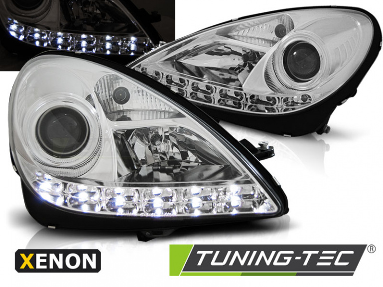 Xenon Upgrade Tagfahrlicht-Optik Scheinwerfer für Mercedes Benz SLK R171 04-11 chrom