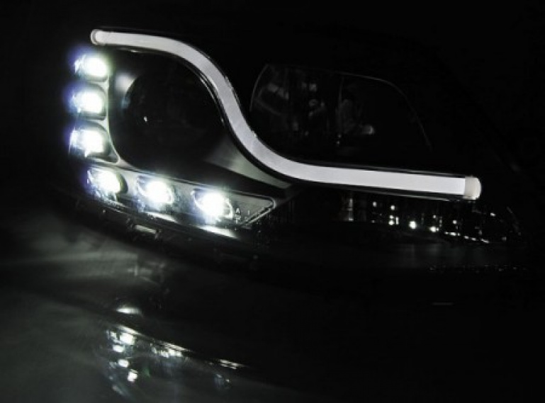 LED Tagfahrlicht Scheinwerfer für VW Jetta 6 11-18 schwarz