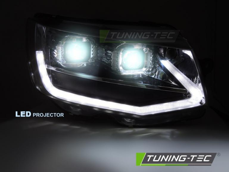 Upgrade Voll LED Tagfahrlicht Scheinwerfer Set für VW T6 15-19 schwarz mit dynamischen LED Blinker