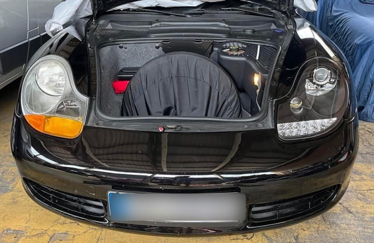 LED Tagfahrlicht Design Scheinwerfer für Porsche Boxster 986 / 911 996 96-04 schwarz mit LED Blinker