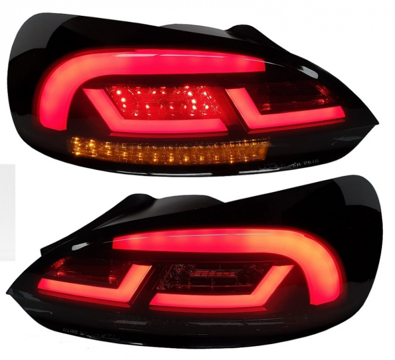 LED Upgrade Design Rückleuchten für VW Scirocco 3 (III) 08-14 schwarz/rauch mit dynamischen LED Blinker