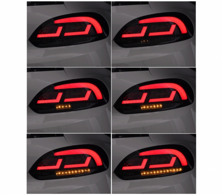 LED Upgrade Design Rückleuchten für VW Scirocco 3 (III) 08-14 schwarz/rauch mit dynamischen LED Blinker