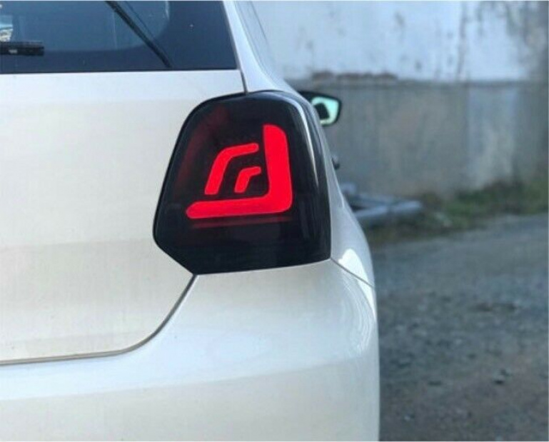 Voll LED Upgrade Design Rückleuchten für VW Polo 6R / 6C 09-18 schwarz/rauch mit dynamischem Blinker