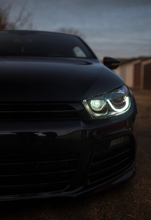 VOLL LED Tagfahrlicht Scheinwerfer Set für VW Scirocco III (3) 08-14 schwarz