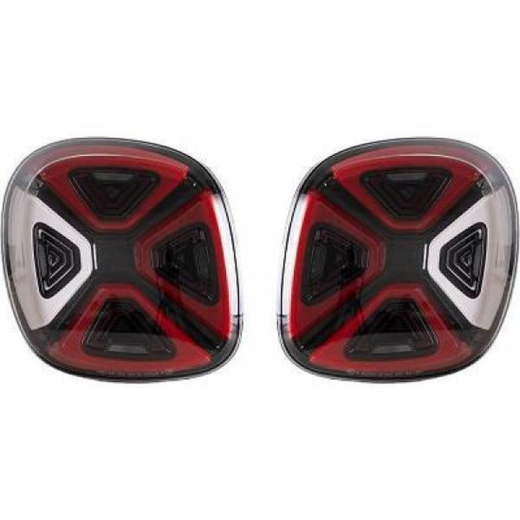 Upgrade VOLL LED Lightbar Design Rückleuchten für Smart Fortwo /Forfour (453) 14-19 rot / klar