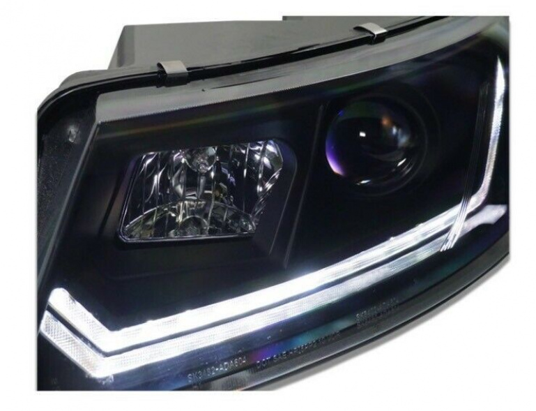 Xenon LED Tagfahrlicht Scheinwerfer für Audi A6 C6 (4F) 08-11 schwarz mit dynamischem Blinker