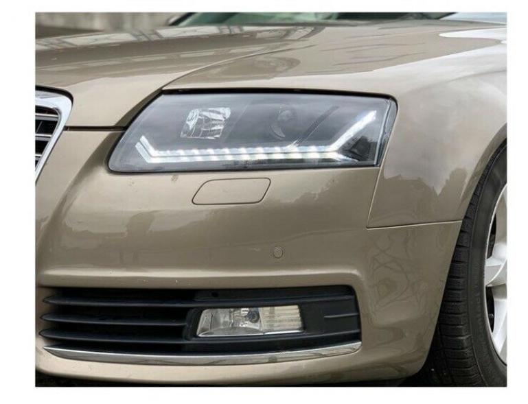 Xenon LED Tagfahrlicht Scheinwerfer für Audi A6 C6 (4F) 08-11 schwarz mit dynamischem Blinker