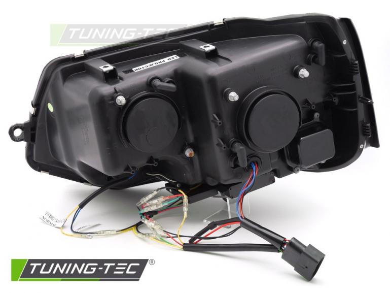 Ugrade Design Voll LED Tagfahrlicht Scheinwerfer für VW T5 GP (Facelift) 10-15 schwarz mit dynamischen LED Blinker und Welcome Funktion!