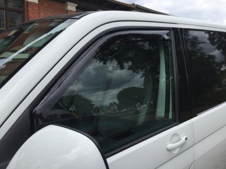 ClimAir Windabweiser / Regenabweiser schwarz für VW T5 Facelift (GP) Bus 10-15 mit ABE