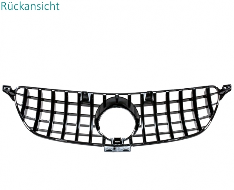 Upgrade Design Sportgrill / Frontgrill für Mercedes-Benz GLE Coupe C292 15-19 mit / ohne Kamera Hochglanzschwarz