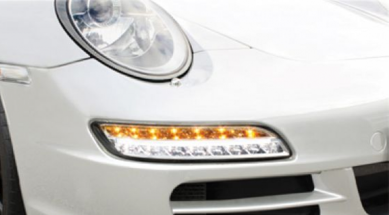 Upgrade Design LED Tagfahrlicht/Blinker-Kombination für Porsche 911/997 05-08 chrom/klar
