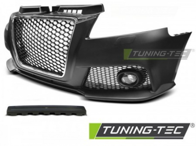Upgrade Design Frontstoßstange für Audi A3 8PA Facelift  08-12 inkl. Zubehör und Grill chrom