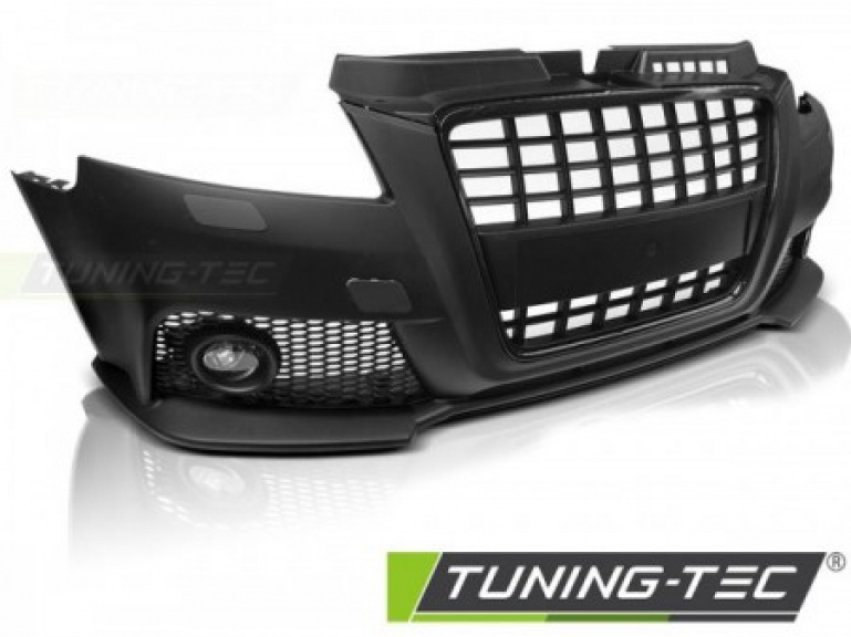 Upgrade Design Frontstoßstange für Audi A3 8PA Facelift  08-13 inkl. Zubehör und Grill Hochglanz schwarz