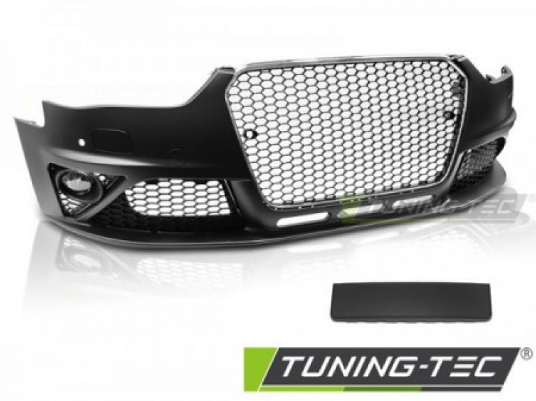 Upgrade Design Frontstoßstange für Audi A4 B8 (8K) 12-15 inkl. Zubehör mit PDC schwarz/chrom