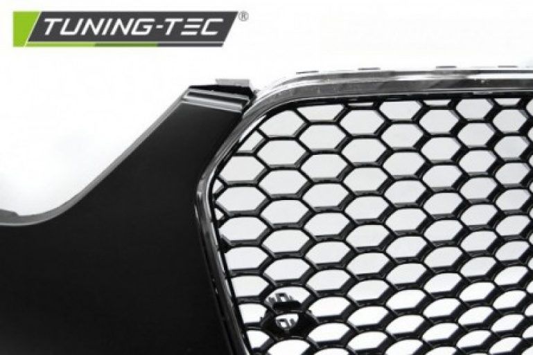 Upgrade Design Frontstoßstange für Audi A4 B8 (8K) 12-15 inkl. Zubehör mit PDC schwarz/chrom