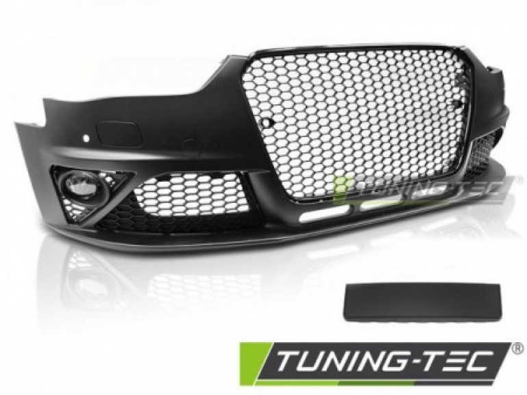 Upgrade Design Frontstoßstange für Audi A4 B8 (8K) 12-15 inkl. Zubehör mit PDC Hochglanz schwarz
