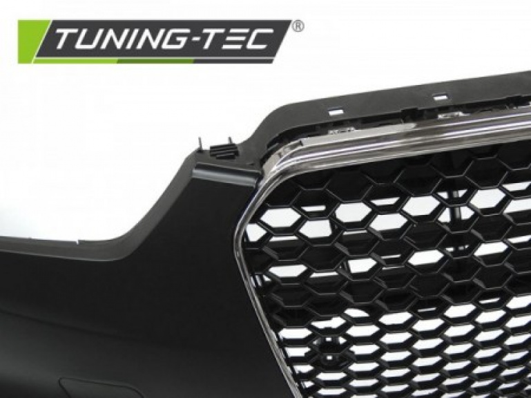 Upgrade Design Frontstoßstange für Audi A5 11-16 inkl Zubehör mit PDC Hochglanz schwarz/chrom