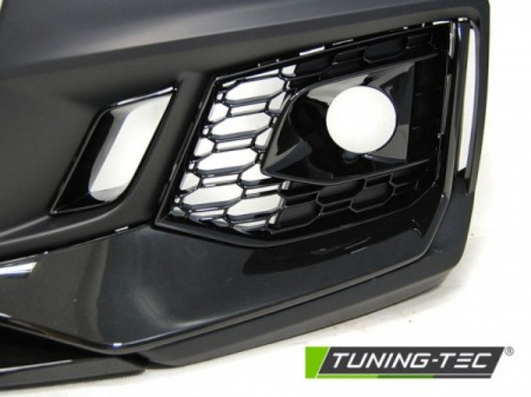 Upgrade Design Frontstoßstange für Audi A4 B9 (8W) 15-19 inkl. Zubehör mit PDC Hochglanz schwarz