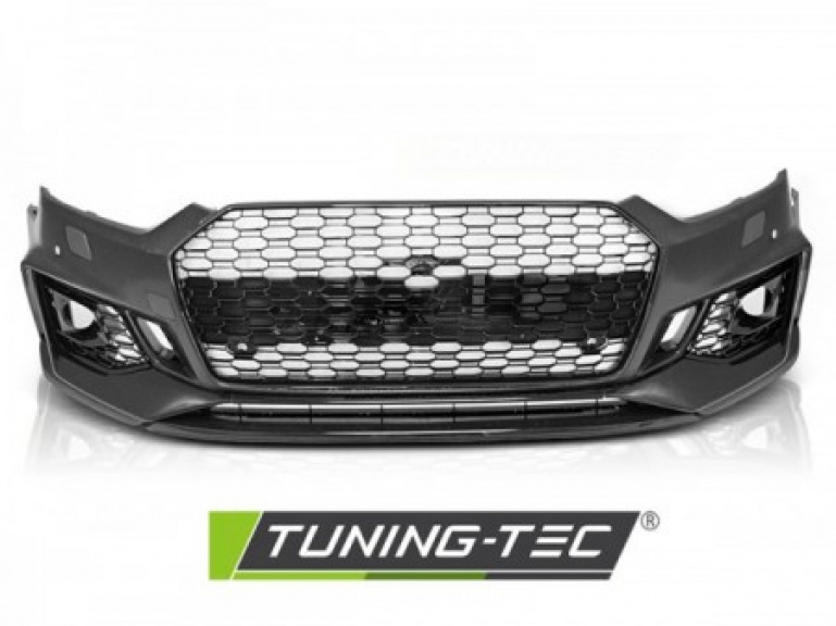 Upgrade Design Frontstoßstange für Audi A5 18+ inkl. Zubehör mit PDC Hochglanz schwarz