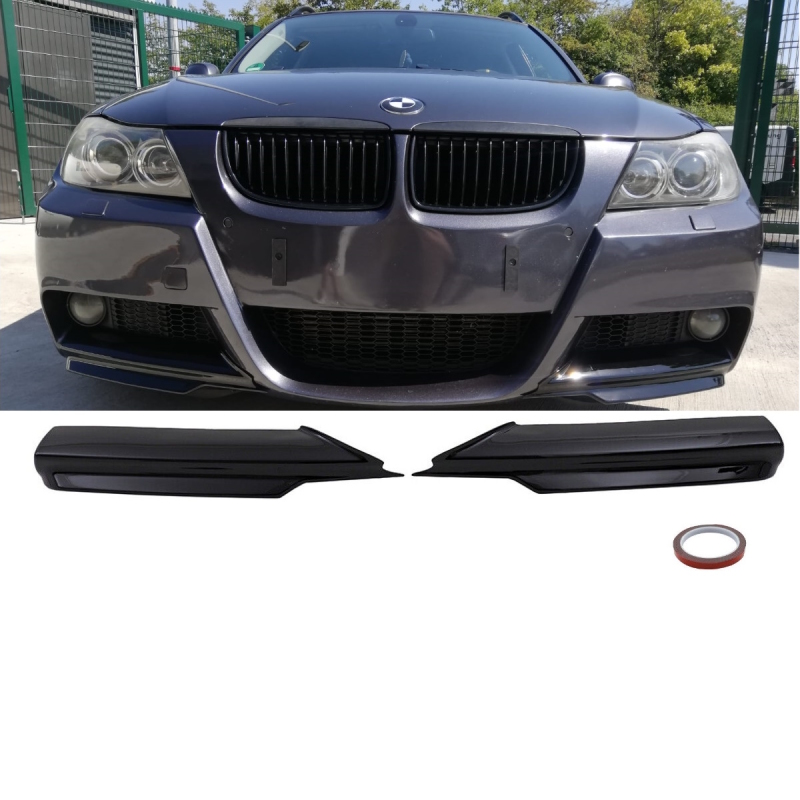 Vorfacelift Satz Flaps Splitter Lippe Spoiler schwarz Glanz