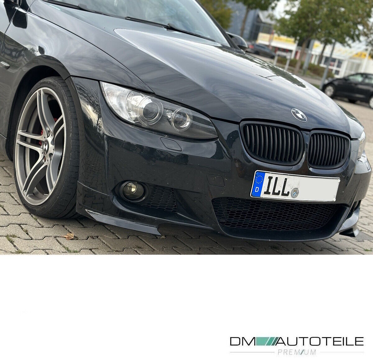 SET Kühlergrill Einzelsteg Performance Grill Schwarz Matt für BMW 3er E92  E93 Coupe Cabrio 06-10 auch M-Paket