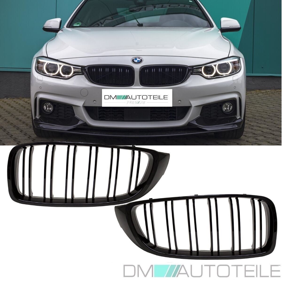 ✓ SPORT GRILL KÜHLERGRILL FÜR BMW 4ER G22 G23 DOPPELSTEG M OPTIK