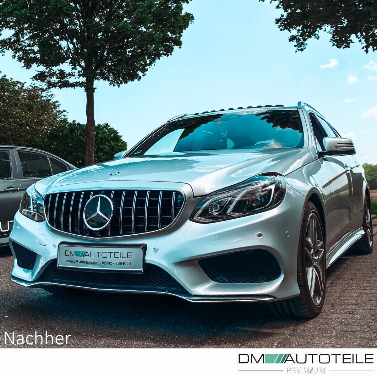 Kühlergrill Chrom passt für Mercedes E Klasse W212 S212 ab 13-16 auf Sport-Panamericana  GT