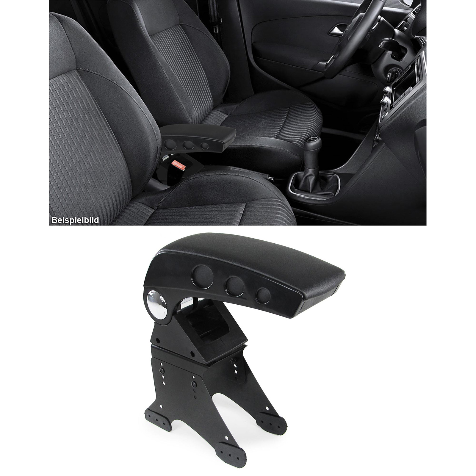 Mittelarmlehne Ford Fiesta MK7 ab 2009 mit Staufach Kunstleder