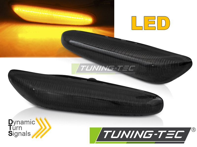 Für BMW E32 E34 E36 LED Blinker Seitenblinker Schwarz Set Links