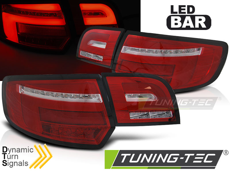 LED Lightbar Design Rückleuchten für Audi A3 8P Sportback 04-08 rot/klar