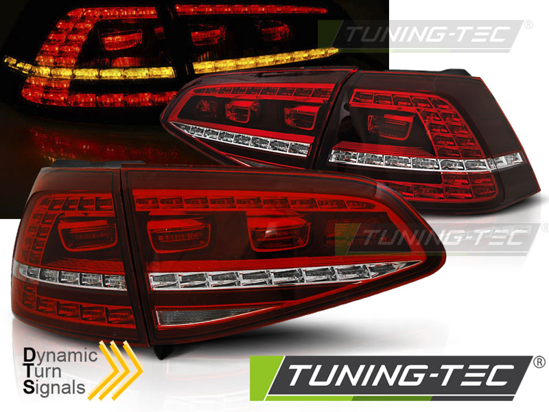 LED Upgrade Design Rückleuchten für VW Golf 7 (VII) 13-17 rot/klar mit  dynamischem Blinker