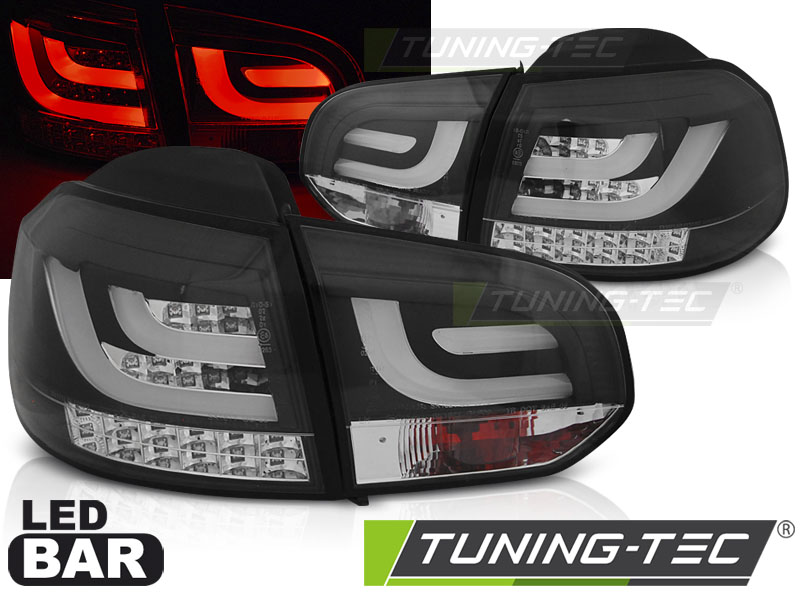 LED Lightbar Design Rückleuchten für VW Golf 6 (VI) 08-12 schwarz/klar