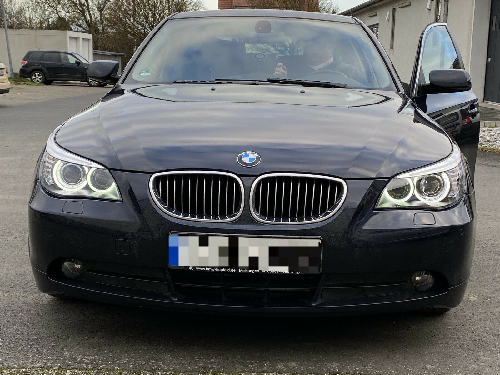 Xenon CCFL Angel Eyes Scheinwerfer für BMW 5er E60/E61 05-07 schwarz