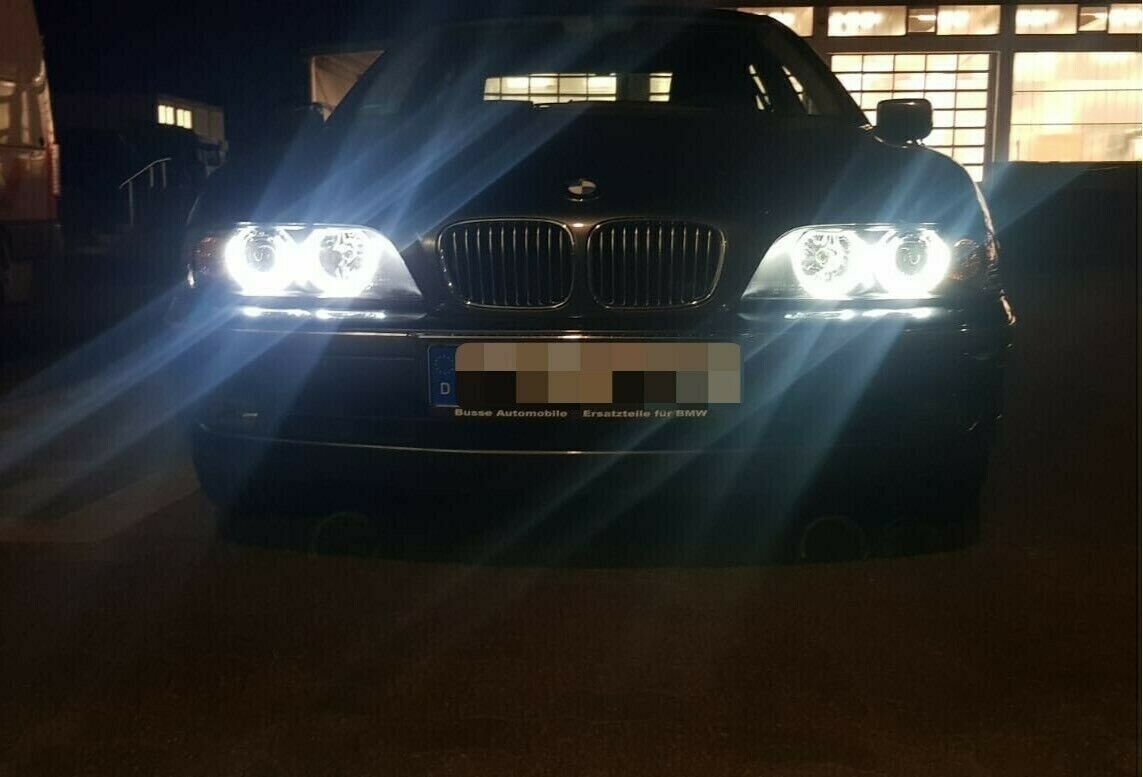 CCFL Angel Eyes Scheinwerfer für BMW 5er E39 95-03 schwarz