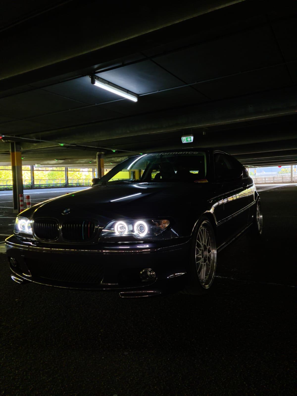 Angel Eyes Scheinwerfer Schwarz passend für BMW 3er E46 Coupe