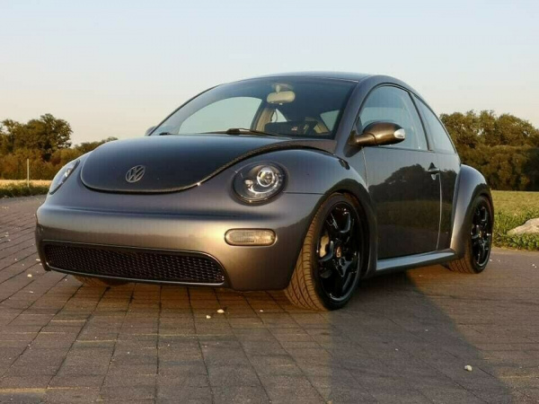 LED Angel Eyes Scheinwerfer + LED Rückleuchten Set für VW New Beetle 98-05 schwarz