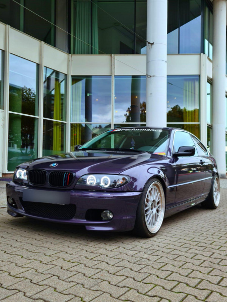 Xenon CCFL Angel Eyes Scheinwerfer für BMW 3er E46 Coupe und Cabrio 03-06 schwarz Set