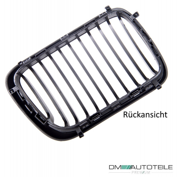 Satz 2x Kühlergrill Schwarz Matt Einzelsteg passend für BMW 3er E36 Facelift ab 1996-9999