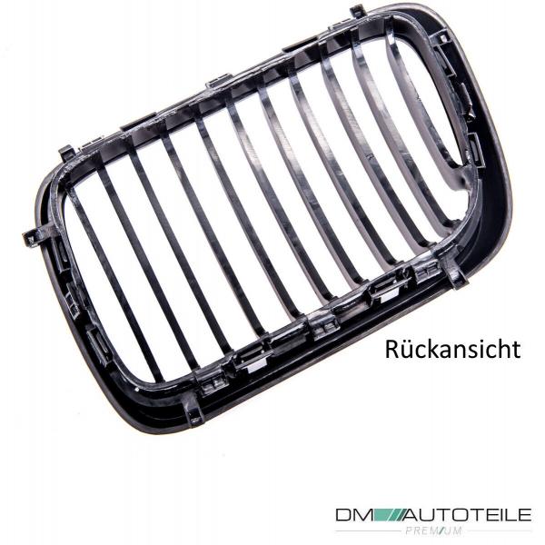 Kühlergrill Grill SET Schwarz Glanz Einzelsteg für BMW 3er E36 Facelift ab 1996