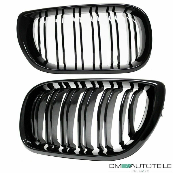 Kühlergrill Schwarz Glanz Doppelsteg passt für BMW E46 Limo Touring 01-05 auch M