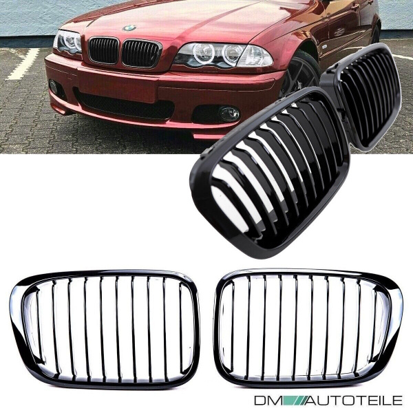 Kühlergrill Performance hochglanz schwarz passt für BMW E46 Limousine Touring VFL ab 1998-2001