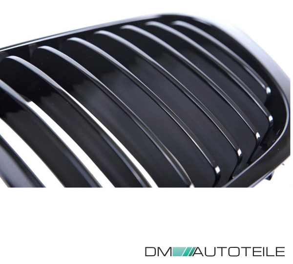 Set Sport Kühlergrill Einzelsteg Performance schwarz glanz passt für BMW 3er E46 Coupe Cabriolet Baujahr 1999-2003