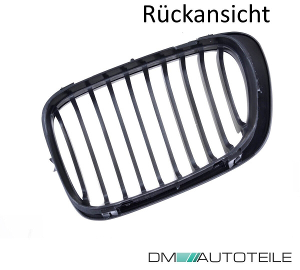 Set Sport Kühlergrill Einzelsteg Performance schwarz glanz passt für BMW 3er E46 Coupe Cabriolet Baujahr 1999-2003