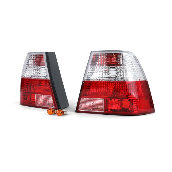 Upgrade Design Rückleuchten für VW Bora Limousine 98-05 rot/klar